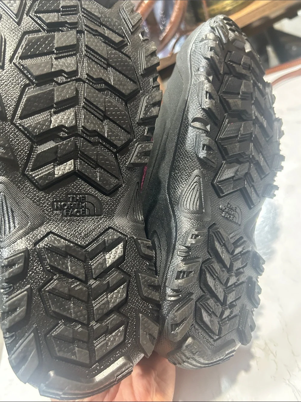 The North Face Kids Waterproof Snow Boots in Burgundy and Pink